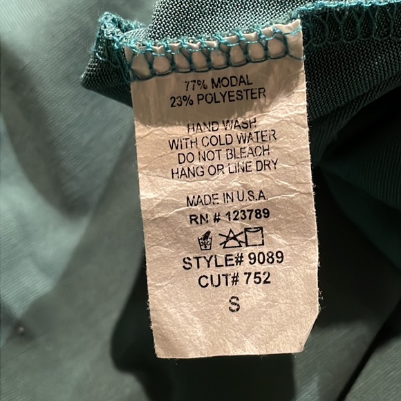 Seven Sisters - teal shoulder less top - size S / small - Picture 4 of 4